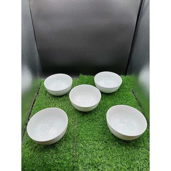 Better Homes & Gardens Vivian White Porcelain Cereal Bowl  - Set of 5 - Picture 1 of 8